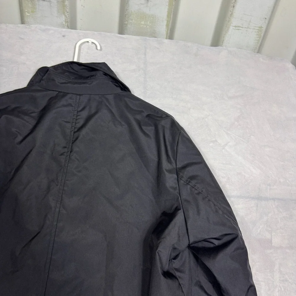 Banana Republic Mens Windbreaker Jacket Black Lined‎ Full Zip Long Sleeve Size S